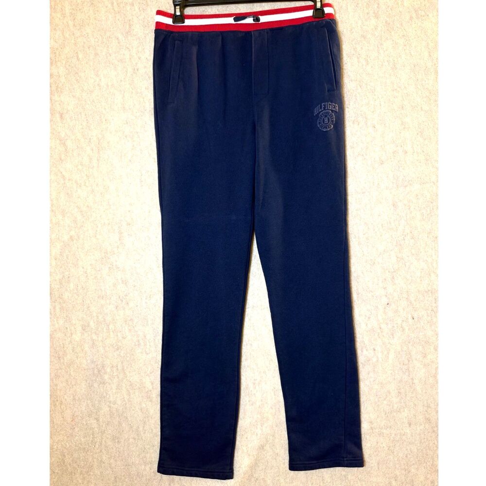 Tommy Hilfiger XL 18/20 Navy Sweatpants Red White Stripe Y2K Unisex